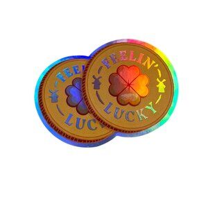 Feelin Lucky Dutch Bros Holographic Sticker March 17 2025